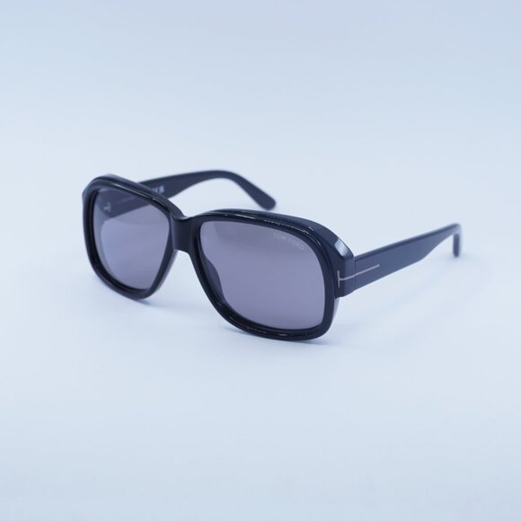 New Tom Ford Lyle FT0837-N 01C Sunglasses Black Square Frame, Grey Lenses - Picture 8 of 10